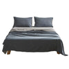 Cosy Club Sheet Set Cotton Sheets Single Blue Dark Grey Deals499