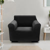 Couch High Stretch Sofa Lounge Cover Protector Recliner Slipcover 1 Seater Black Deals499