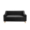 Couch High Stretch Sofa Lounge Cover Protector Recliner Slipcover 2 Seater Black Deals499