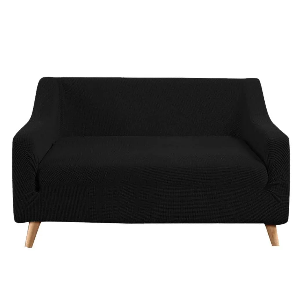 Couch Stretch Sofa Lounge Cover Protector Slipcover 2 Seater Black Deals499