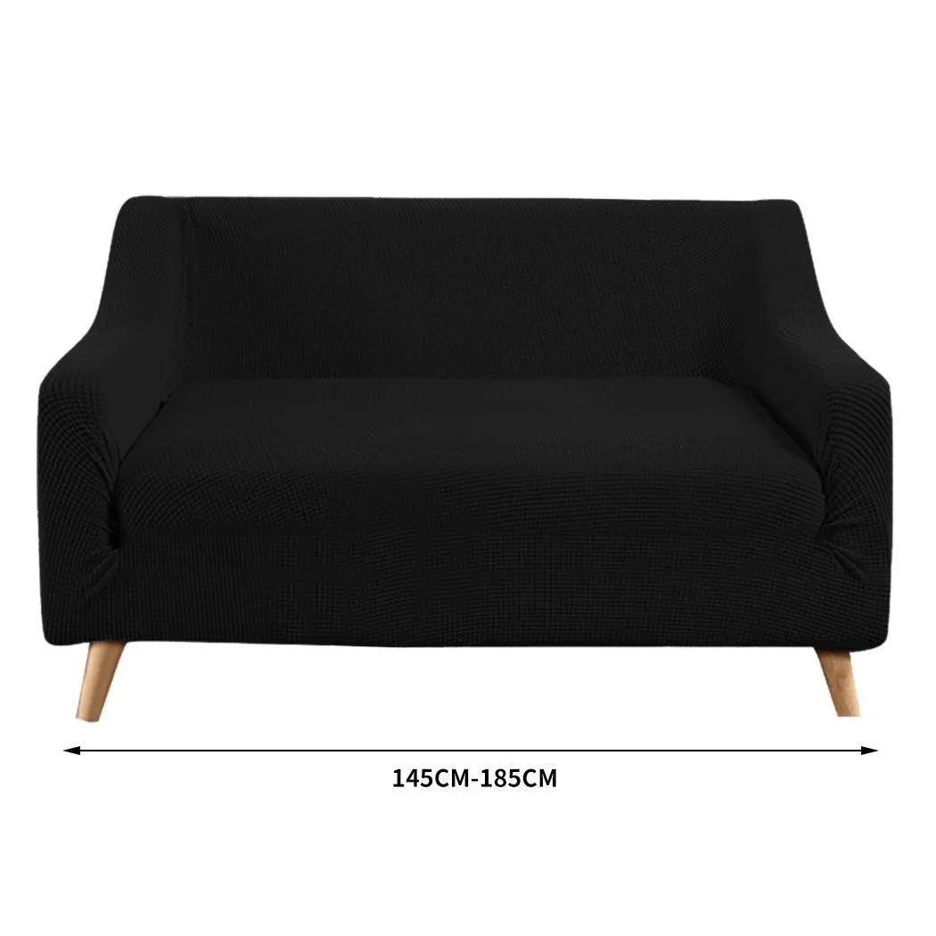 Couch Stretch Sofa Lounge Cover Protector Slipcover 2 Seater Black Deals499