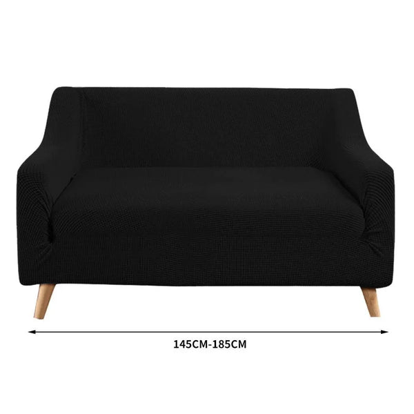 Couch Stretch Sofa Lounge Cover Protector Slipcover 2 Seater Black Deals499