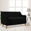 Couch Stretch Sofa Lounge Cover Protector Slipcover 2 Seater Black Deals499