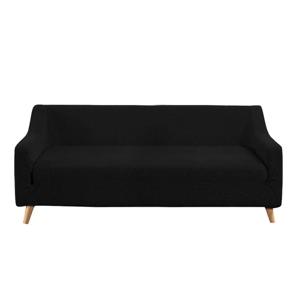 Couch Stretch Sofa Lounge Cover Protector Slipcover 4 Seater Black Deals499