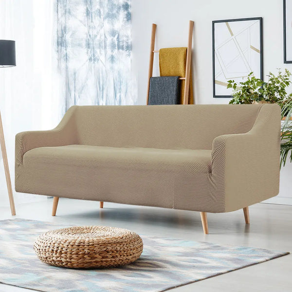 Couch Stretch Sofa Lounge Cover Protector Slipcover 4 Seater Sand Deals499