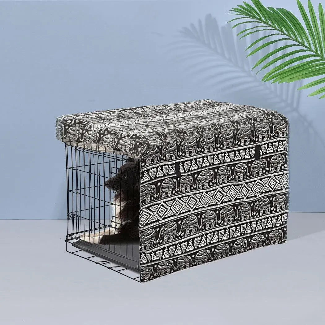Crate Cover Pet Dog Kennel Cage Collapsible Metal Playpen Cages Covers Black 48