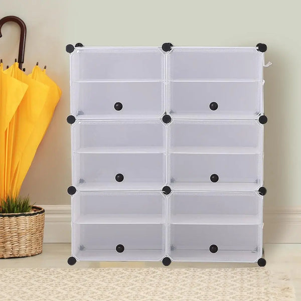 Cube Cabinet DIY Shoe Storage Cabinet Organiser Rack Shelf Stackable 6 Tier Deals499