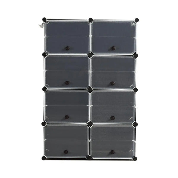Cube Cabinet DIY Shoe Storage Cabinet Organiser Rack Shelf Stackable 8 Tier Deals499