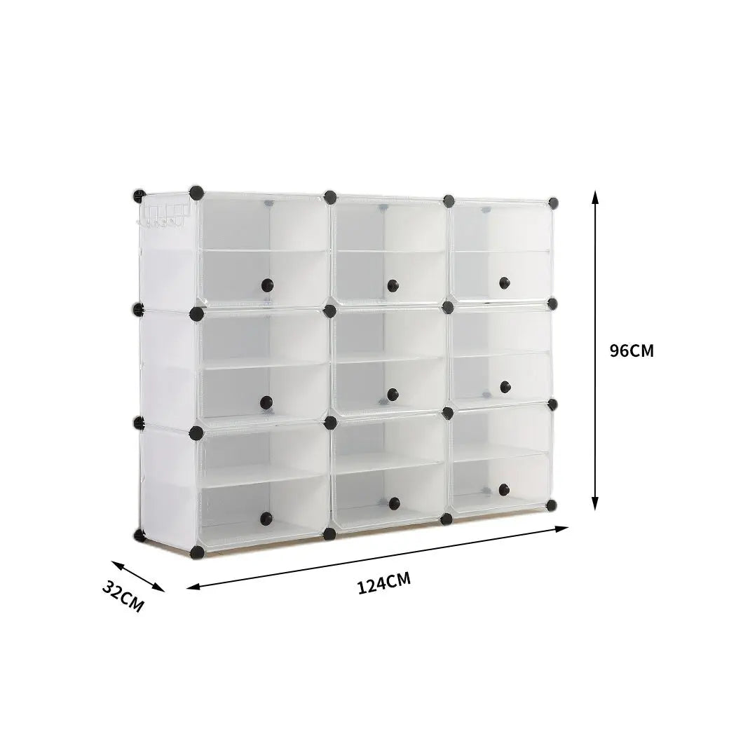 Cube Cabinet Shoe Storage Cabinet Organiser Shelf Stackable DIY 6 Tier 3 Column Deals499