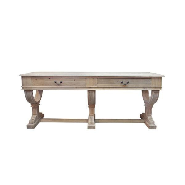 Curtis 2 Drawer Large Console Natural Reclaimed Timber Amethyst Hera