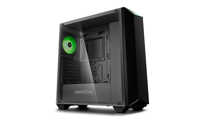 DEEPCOOL Earlkase RGB V2 Tempered Glass ATX Case With RGB Lighting System, 1xPre-installed RGB Rear Fan, 1x Black Fan, 1mm All-metal Front Panel, Ligh DEEPCOOL