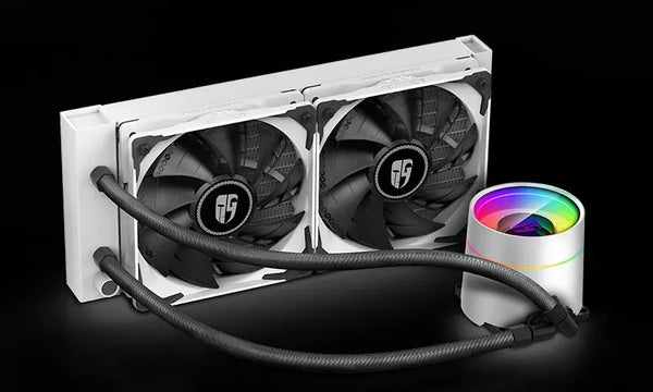 DEEPCOOL GamerStorm Castle 240EX White CPU Liquid Cooler Intel LGA20XX/1151/1150/1155/LGA1366 AMD TRX4/TR4/AM4/AM3+/AM3/AM2+/AM2/FM2+/FM2/FM1 DEEPCOOL