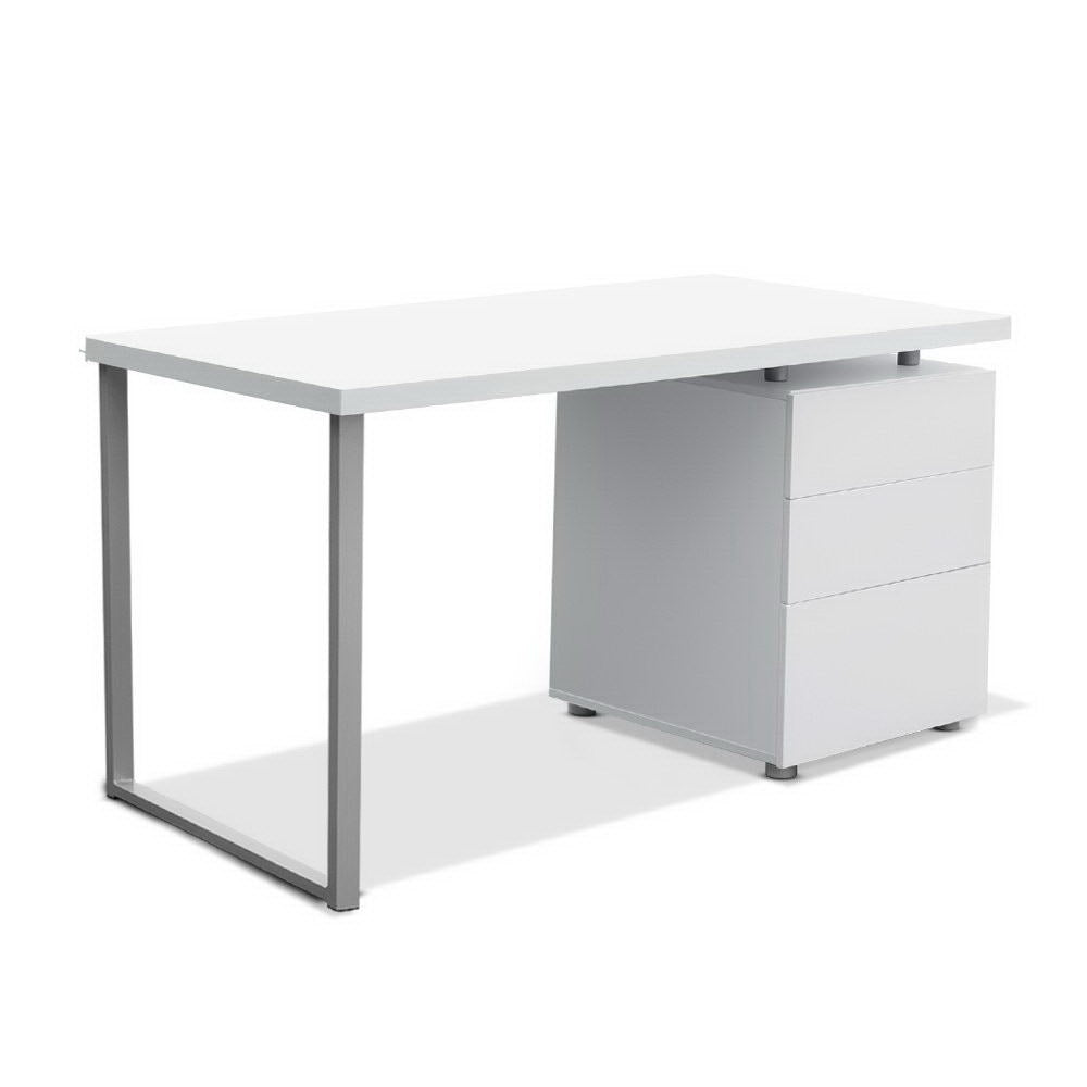 Artiss Metal Desk with 3 Drawers - White Deals499