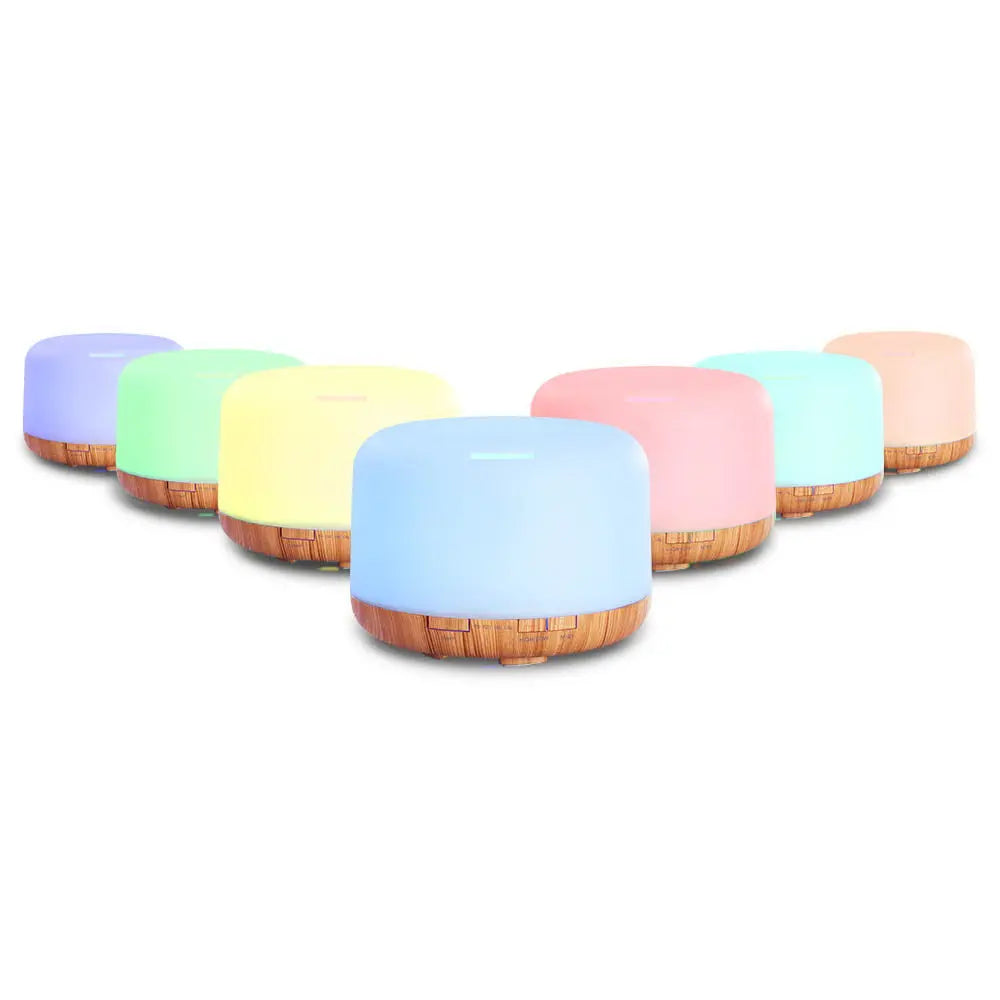 DEVANTI Aroma Diffuser Aromatherapy LED Night Light Air Humidifier Purifier Light Wood Grain 500ml Deals499