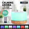 DEVANTI Aroma Diffuser Aromatherapy LED Night Light Air Humidifier Purifier Round Light Wood Grain 500ml Remote Control Deals499