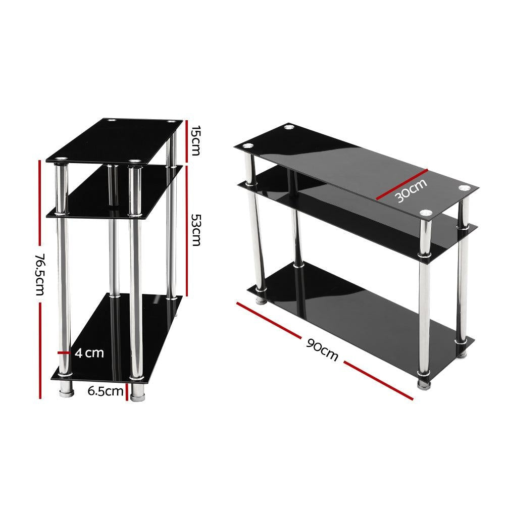 Artiss Entry Hall Console Table - Black & Silver Deals499