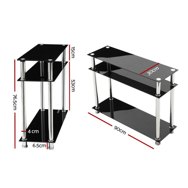 Artiss Entry Hall Console Table - Black & Silver Deals499