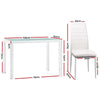 Artiss 5 Piece Dining Table Set - White Deals499