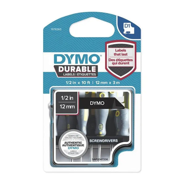 DYMO Dur White on Black 12mm x 3m DYMO