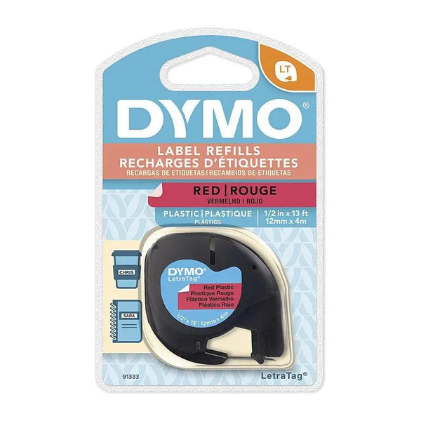 DYMO Light Plastic 12mm x 4m Red DYMO