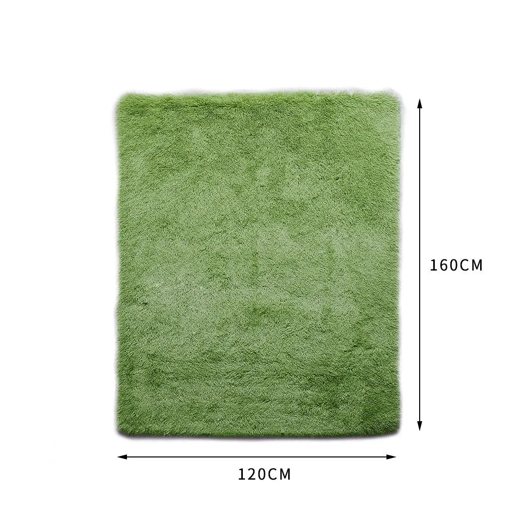 Designer Soft Shag Shaggy Floor Confetti Rug Carpet Home Decor 120x160cm Green Deals499