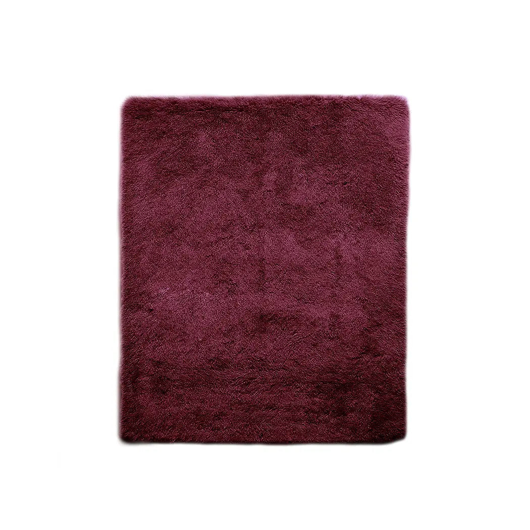 Designer Soft Shag Shaggy Floor Confetti Rug Carpet Home Decor 80x120cm Burgundy Deals499