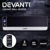 Devanti 2000W Wall Mounted Panel Heater - Black Deals499