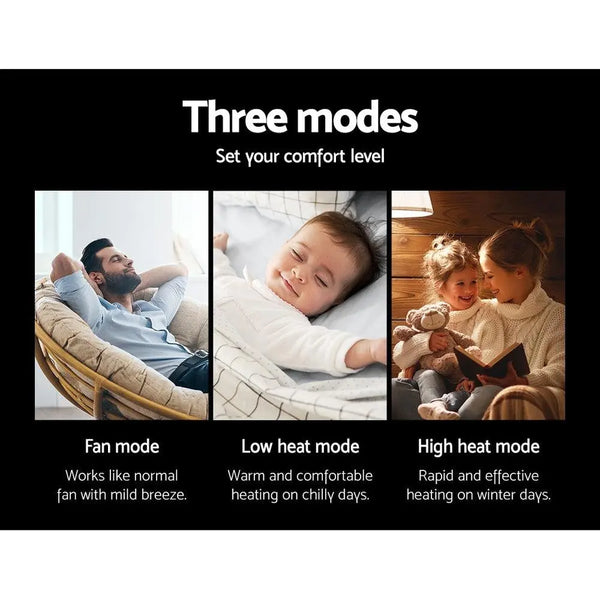 Devanti 2000W Wall Mounted Panel Heater - Black Deals499