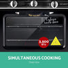 Devanti 3 Burner Portable Oven - Silver & Black Deals499