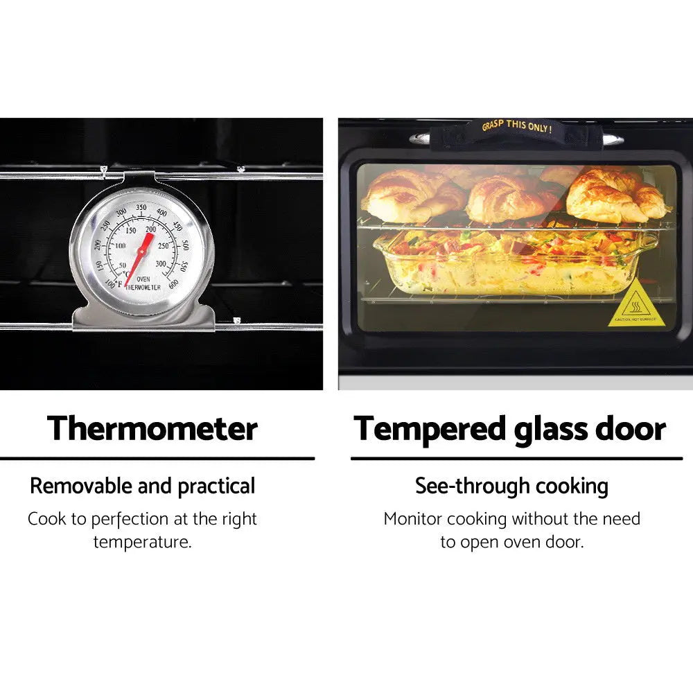 Devanti 3 Burner Portable Oven - Silver & Black Deals499