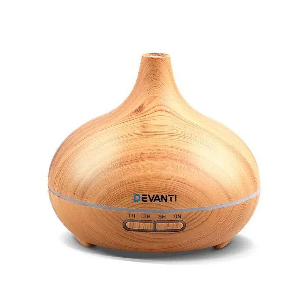 Devanti 300ml 4 in 1 Aroma Diffuser - Light Wood Deals499
