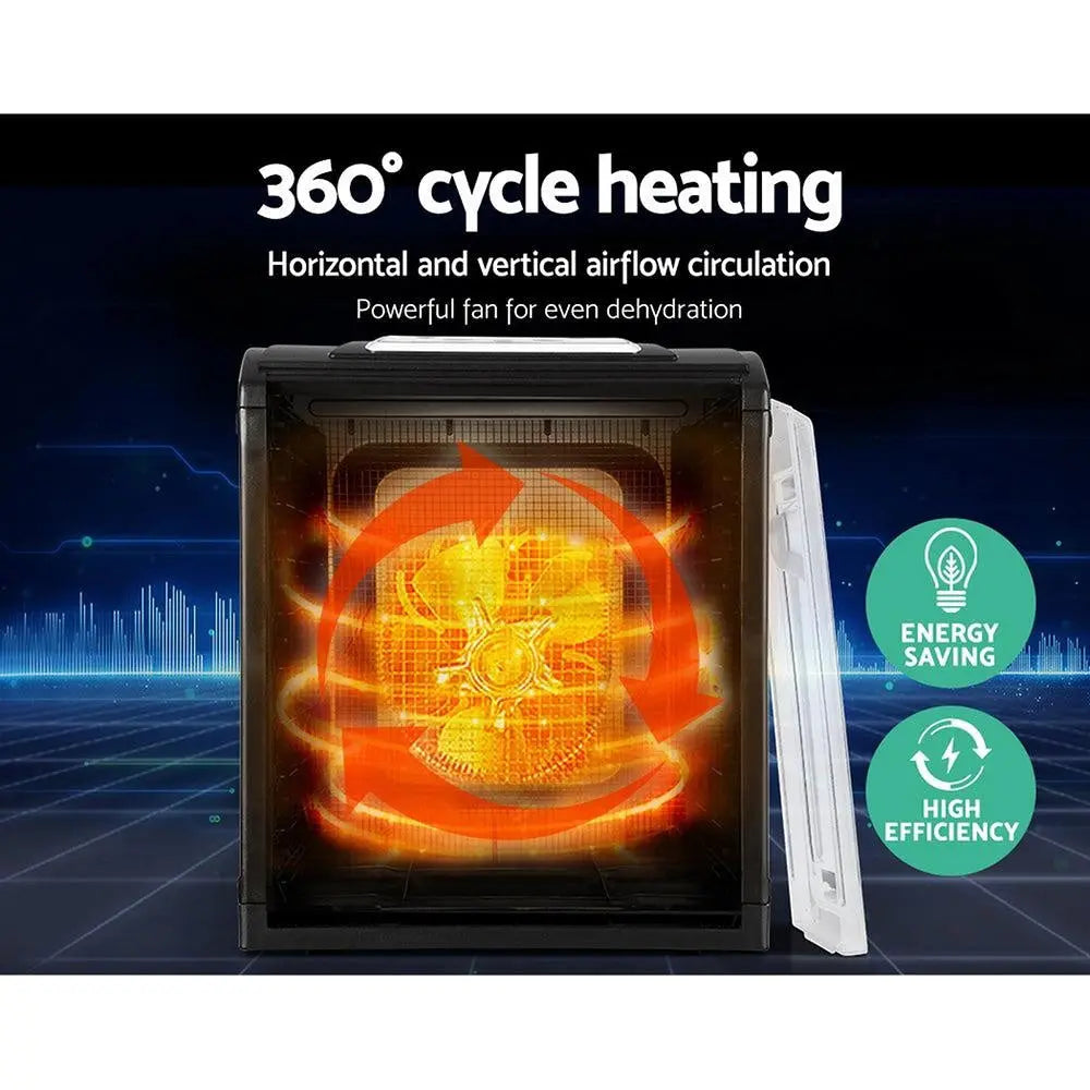 Devanti 9 Tray Food Dehydrators Commercial Beef Jerky Maker Fruit Dryer Black Deals499