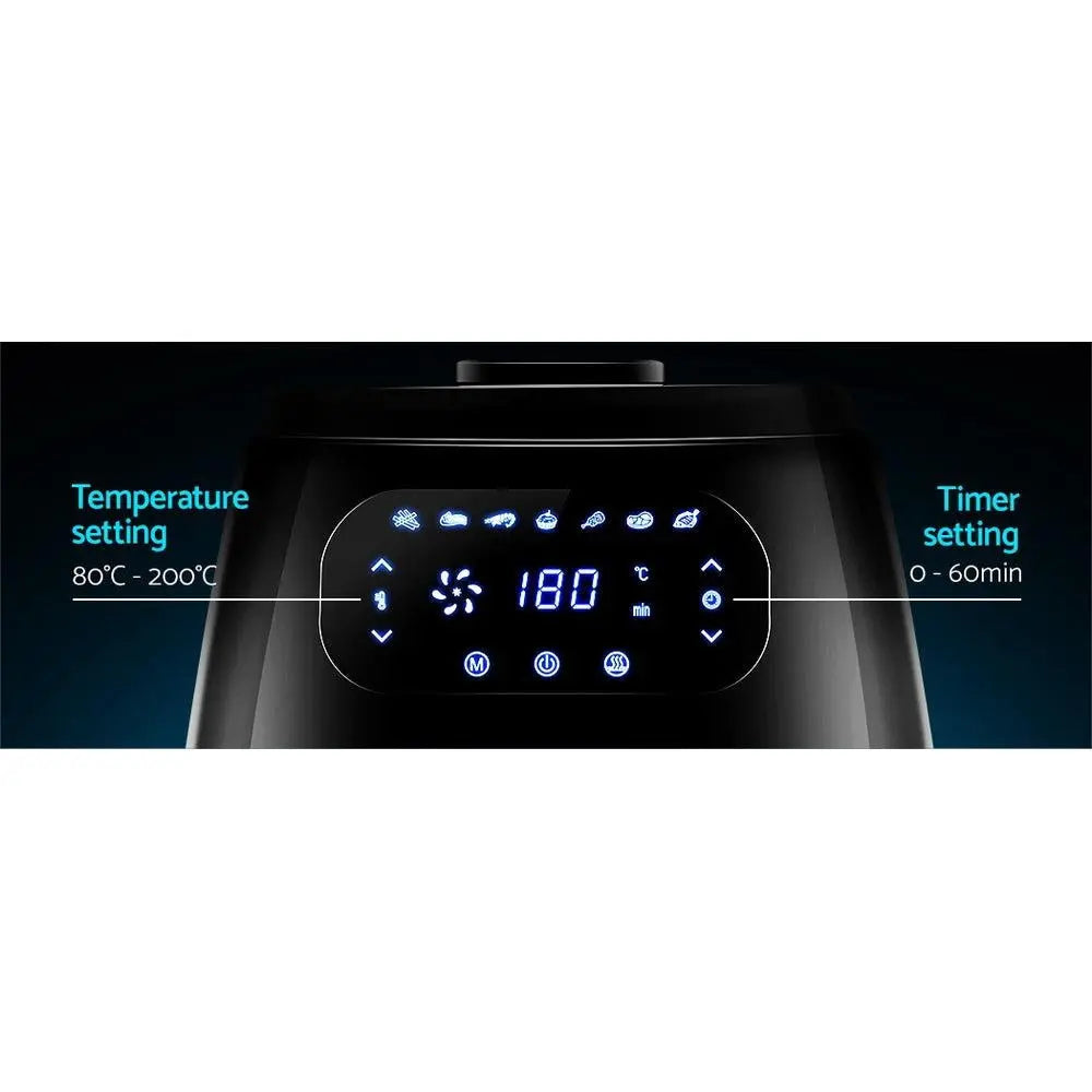 Devanti Air Fryer 8.5L LCD Digital Oil Free Deep Frying Cooker Accessories Rack Deals499