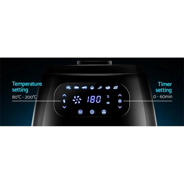 Devanti Air Fryer 8.5L LCD Digital Oil Free Deep Frying Cooker Accessories Rack Deals499