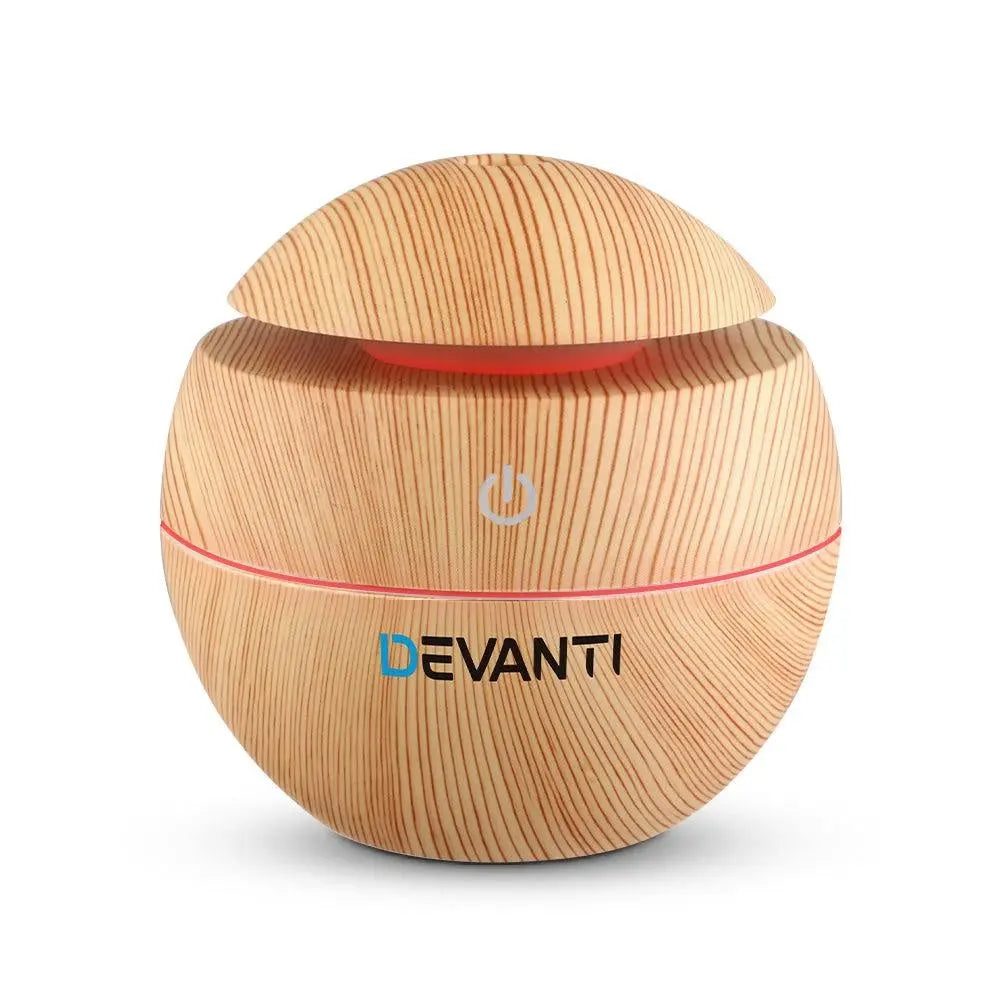 Devanti Aromatherapy Diffuser Aroma Essential Oils Air Humidifier LED Light 130ml Deals499