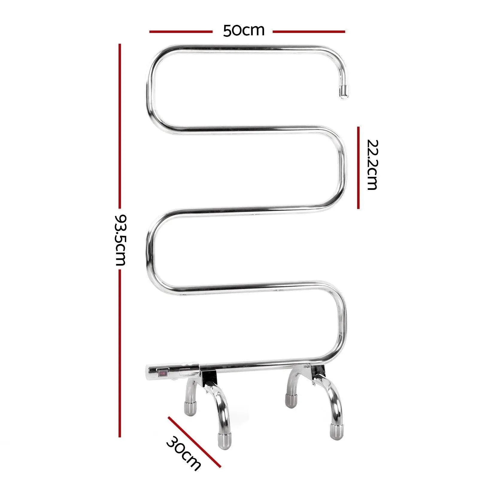 Devanti Electric Heated Towel Rail Rack Rails Freestanding 5 Bars Deals499
