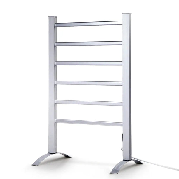 Devanti Electric Heated Towel Rail Rails Warmer Rack Aluminium 6 Bars Deals499