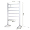 Devanti Electric Heated Towel Rail Rails Warmer Rack Aluminium 6 Bars Deals499