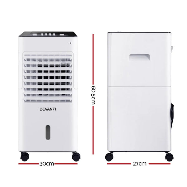Devanti Evaporative Air Cooler Conditioner Portable 6L Cooling Fan Humidifier Deals499