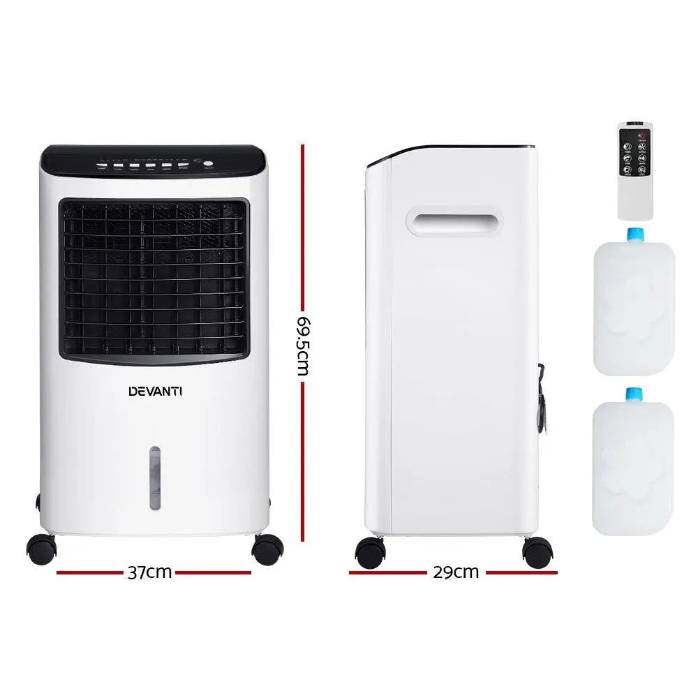 Devanti Evaporative Air Cooler Conditioner Portable 8L Cooling Fan Humidifier Deals499