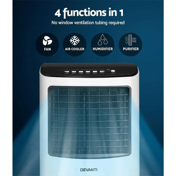 Devanti Evaporative Air Cooler Conditioner Portable 8L Cooling Fan Humidifier Deals499