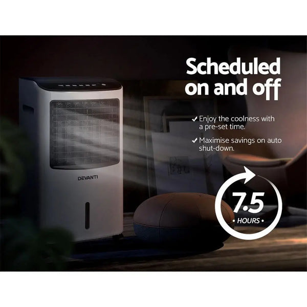 Devanti Evaporative Air Cooler Conditioner Portable 8L Cooling Fan Humidifier Deals499