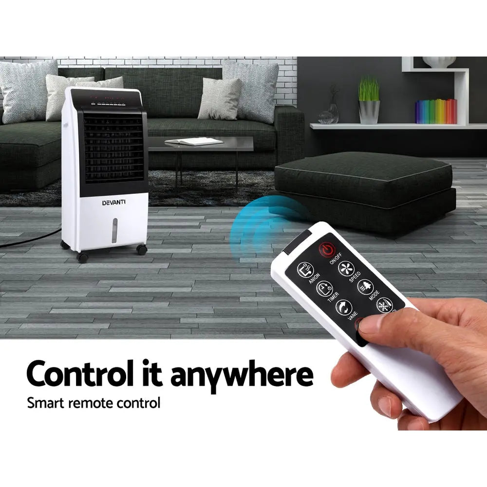 Devanti Evaporative Air Cooler Potable Fan Cooling Remote Control LED Display Deals499