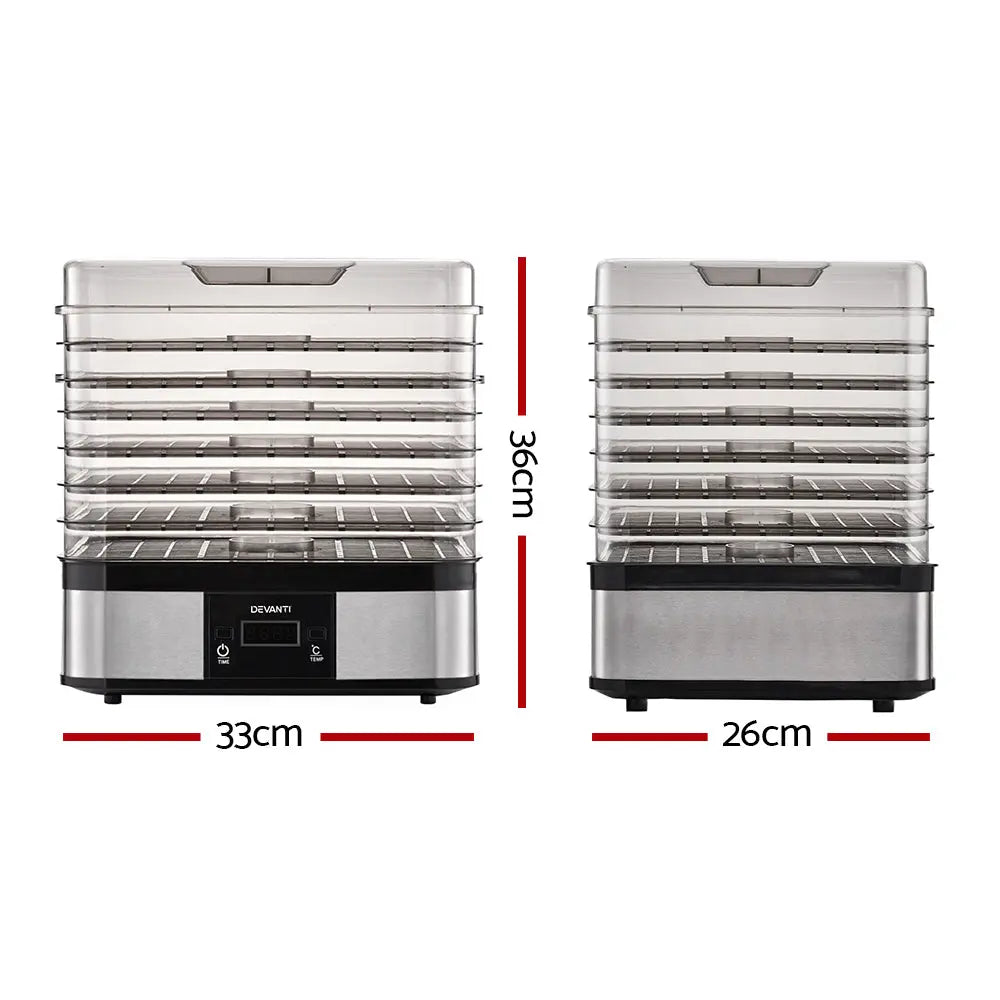 Devanti Food Dehydrator with 7 Trays - Silver Deals499