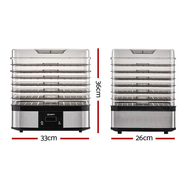 Devanti Food Dehydrator with 7 Trays - Silver Deals499