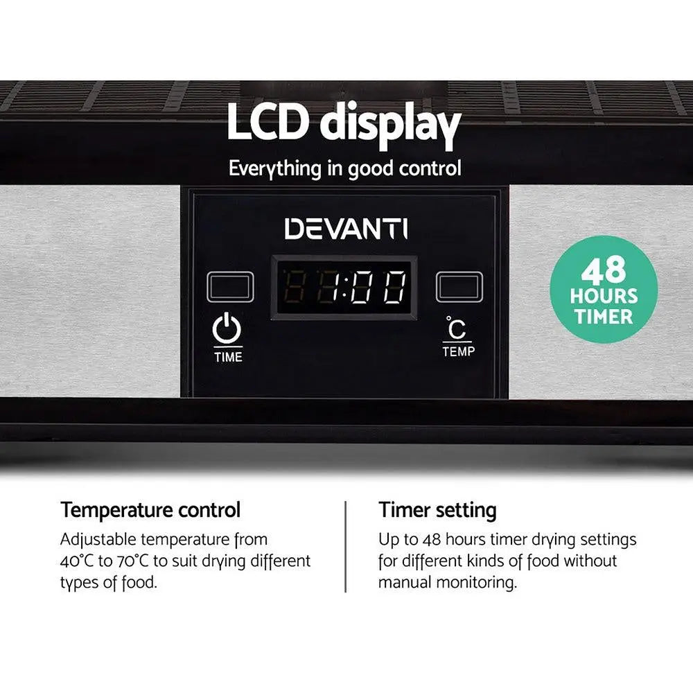 Devanti Food Dehydrator with 7 Trays - Silver Deals499