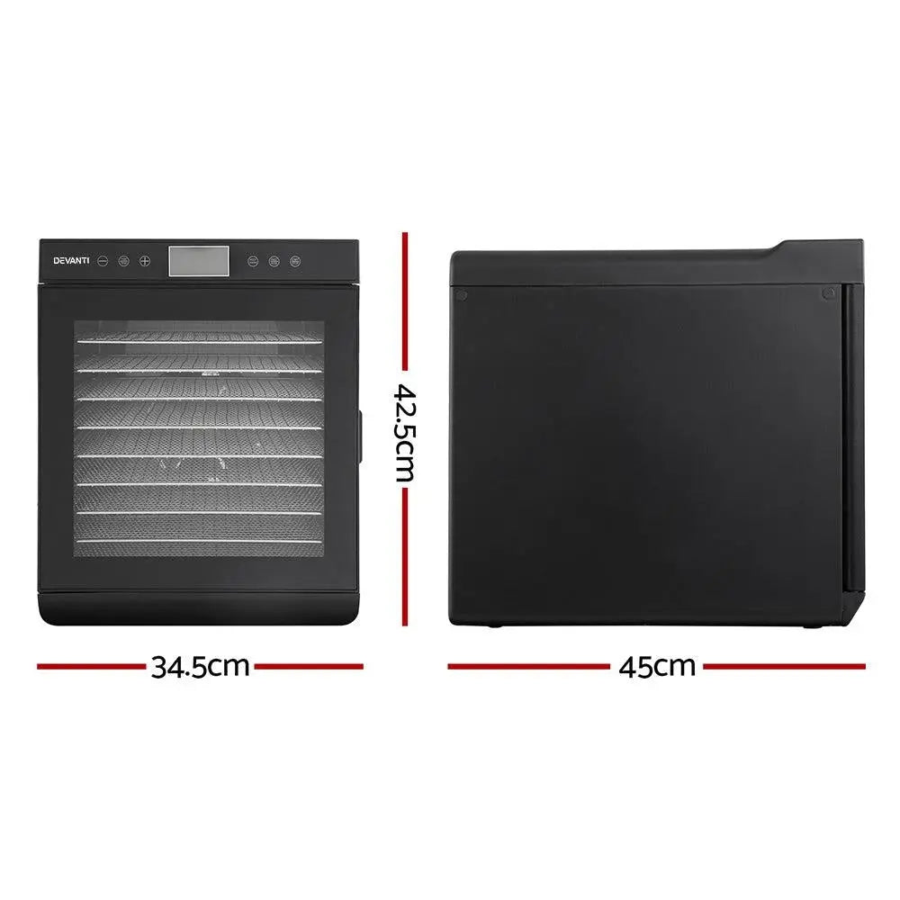 Devanti Food Dehydrators Stainless Steel Jerky Dehydrator Fruit Dryer 10 Trays Deals499