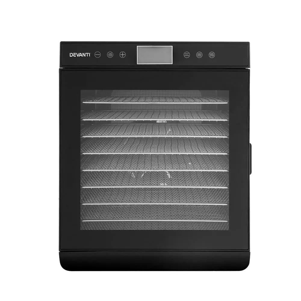 Devanti Food Dehydrators Stainless Steel Jerky Dehydrator Fruit Dryer 10 Trays Deals499
