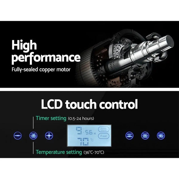 Devanti Food Dehydrators Stainless Steel Jerky Dehydrator Fruit Dryer 10 Trays Deals499