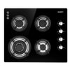 Devanti Gas Cooktop 60cm 4 Burner Glass Cook Top Cooker Stove Hob NG LPG Black Deals499